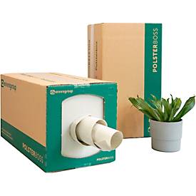 Packpolster-Box, 290 lfm pro Rolle, für die Polsterung von bis zu 1000 Paketen