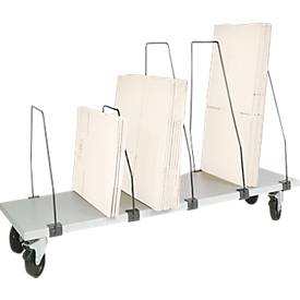Packpool Untertisch-Magazin, fahrbar, 6 Schiebebügel, f. Packtische B 1500 mm