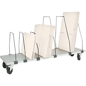 Packpool Untertisch-Magazin, fahrbar, m. Schiebebügeln, f. Packtische B 1500 – 2000 mm