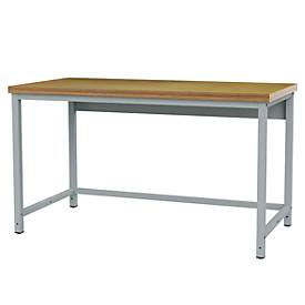 Packtisch Bedrunka+Hirth Basic, Grundtisch, bis 300 kg, Buche-Multiplex-Arbeitsplatte, B 2000 x T 750 x H 859 mm