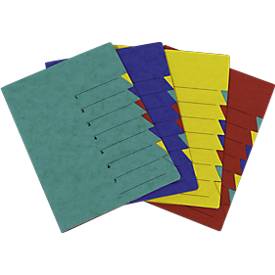 PAGNA Dokumentenmappe Easy, DIN A4, Gummizugverschluss, 7-teilig, blau