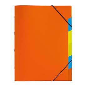 PAGNA Dokumentenmappe Funky School, Gummizugverschluss, 5-teilig, PP, orange