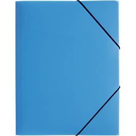 Pagna Eckspannmappe, DIN A4, aus PP, drei Innenklappen, hellblau