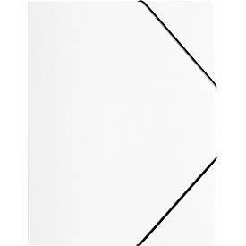 Pagna Eckspannmappe, DIN A4, aus PP, drei Innenklappen, weiß
