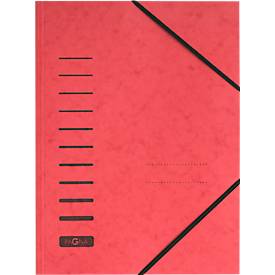 PAGNA Eckspannmappe, DIN A4, Gummizugverschluss, 25 Stück, rot