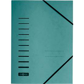 PAGNA Eckspannmappe, DIN A4, Gummizugverschluss, einzeln, grün