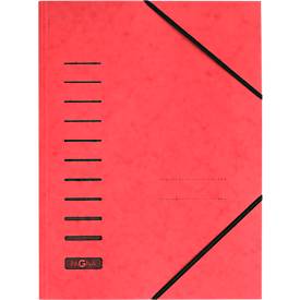 PAGNA Eckspannmappe, DIN A4, Gummizugverschluss, einzeln, rot