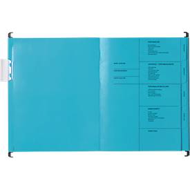 PAGNA Hängemappe, Personalakte, 4 Fächer mit Heftmechanik DIN A4, Karton, blau