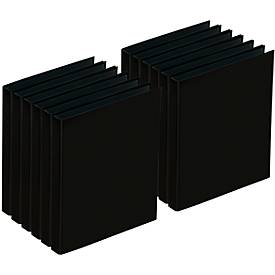 PAGNA Ringbuch, 2er-Mechanik, DIN A4, Rückenbreite 35 mm, 12 Stück, schwarz