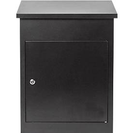 Paketbox Phoenix PB0580, Volumen 61 l, wetterfest, Smart System, Diebstahlsicherung, Schlüsselschloss, B 440 x T 350 x H 580 mm, Stahl, schwarz