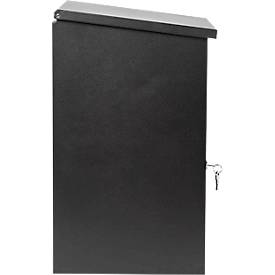 Paketbox Phoenix PB0580, Volumen 61 l, wetterfest, Smart System, Diebstahlsicherung, Schlüsselschloss, B 440 x T 350 x H 580 mm, Stahl, schwarz