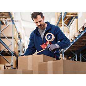 Paketklebeband tesapack Paper Standard ecoLogo, für Pakete bis zu 10 kg, B 38 mm x L 25 m, FSC zertifiziertes Papier, braun