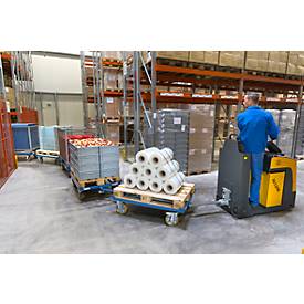 Paletten-Fahrgestell, mit Rollen, Routenzug für Gitterboxen und Flachpaletten
