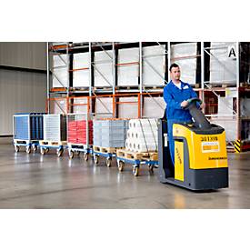 Paletten-Fahrgestell, mit Rollen, Routenzug für Gitterboxen und Flachpaletten