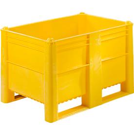 Palettenbox, geschlossen, 500 l, gelb
