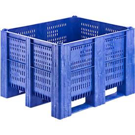 Palettenbox, perforiert, 620 l, blau