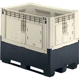 Palettenboxen mit Kufen, klappbar, 695 Liter