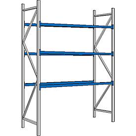 Palettenregal PR 600, Grundfeld, H 3600 mm, max. 1000 kg, 3 Traversen