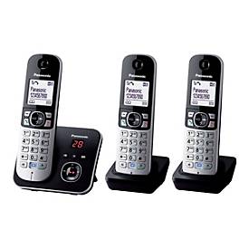 Panasonic KX-TG6823 - Schnurlostelefon - Anrufbeantworter mit Rufnummernanzeige - DECT - Pearly Silver + 2 zusätzliche H