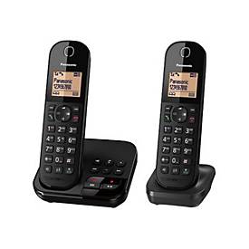 Panasonic KX-TGC422G - Schnurlostelefon - Anrufbeantworter mit Rufnummernanzeige - DECT - Schwarz + zusätzliches Handset