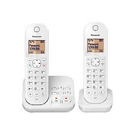 Panasonic KX-TGC422G - Schnurlostelefon - Anrufbeantworter mit Rufnummernanzeige - DECT - weiß + zusätzliches Handset