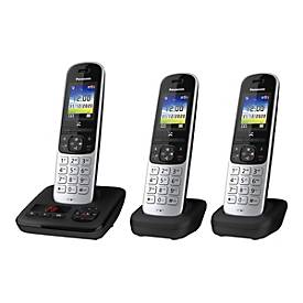 Panasonic KX-TGH723G - Schnurlostelefon - Anrufbeantworter mit Rufnummernanzeige/Anklopffunktion - DECTGAP - dreiweg Anr