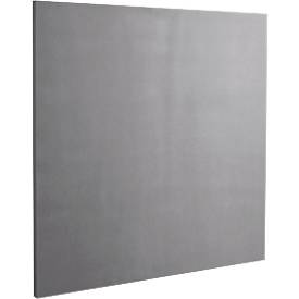 Panneau acoustique mural - polyester aspect feutre - carré - l. 500 x H 500 mm -  - difficilement inflammable selon DIN 4102 (B1) -gris de sécurité RAL 7004