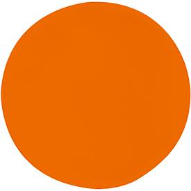 Panneau mural acoustique rond, Ø 1000 mm, en filaments de polyester aspect feutre, orange RAL 2004