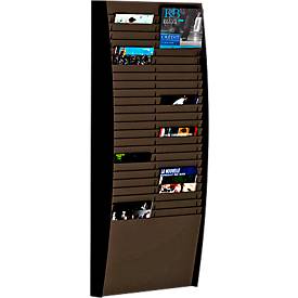 Prospekt-Wandhalter, Format DIN A4, wahlweise 6 bis 2 x 25 Fächer