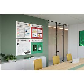 Paperflow Shadowboard „Notizboard“, Wandmontage, für 4 A4-Inforahmen, erweiterbar, B 750 x H 750 mm, rot