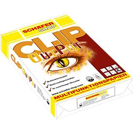Papier à copier Schäfer Shop CLIP OutPut,  format A4, 80 g/m², blanc pur, 1 paquet = 500 feuilles