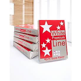 Papier copieur White Premium Line, format A4, 80 g/m², ultra blanc, 1 carton = 5 x 500 feuilles