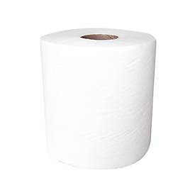 Papierhandtücher WIPEX® 3473, 2-lagig, saugstark, 100 % Zellstoff, hochweiß, 6 Rollen mit jeweils 450 Blatt