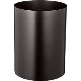 Papierkorb aus Stahl, feuerfest, schwarz, 13 l, ohne Löschdeckel