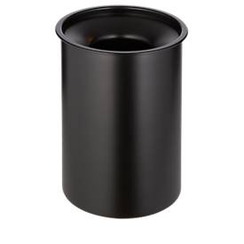 Papierkorb aus Stahl, feuerfest, schwarz