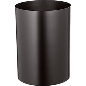 Papierkorb aus Stahl, feuerfest, schwarz