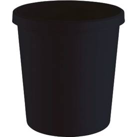 Papierkorb Helit The German, Volumen 18 l, umlaufender Griffrand, Recyclingkunststoff, Ø 315 x H 331 mm, schwarz