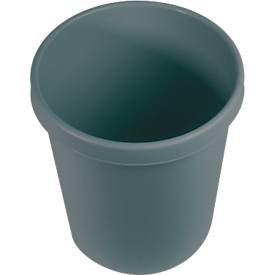 Papierkorb Helit The Green German, Volumen 18 l, umlaufender Griffrand, Recyclingkunststoff, Ø 315 x H 331 mm, lichtgrau