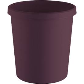Papierkorb Helit The Green German, Volumen 18 l, umlaufender Griffrand, Recyclingkunststoff, Ø 315 x H 331 mm, rot