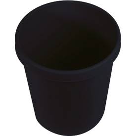 Papierkorb Helit The Green German, Volumen 18 l, umlaufender Griffrand, Recyclingkunststoff, Ø 315 x H 331 mm, schwarz
