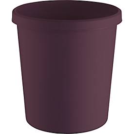 Papierkorb Helit The Green German, Volumen 18 l, umlaufender Griffrand, Recyclingkunststoff, rot