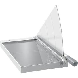 Papierschneider Leitz Precision Office A3, bis A3, bis 15 Blatt, beleuchtete Schneidkante, Ableselineal, Klingenschutz, Edelstahl und Glas