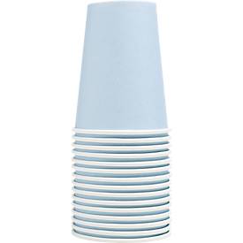Pappbecher ProNappe, Inhalt 0,2 l, besonders stabil, ohne Kunststoffzusätze, Ø 75 x H 175 mm, recycelbarer FSC®-Karton, himmelblau, 60 Stück
