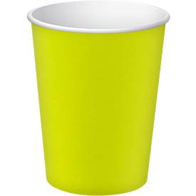 Pappbecher ProNappe, Inhalt 0,2 l, besonders stabil, ohne Kunststoffzusätze, Ø 75 x H 175 mm, recycelbarer FSC®-Karton, kiwigrün, 60 Stück