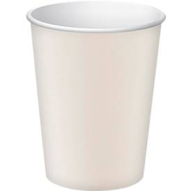 Pappbecher ProNappe, Inhalt 0,2 l, besonders stabil, ohne Kunststoffzusätze, Ø 75 x H 345 mm, recycelbarer FSC®-Karton, weiß, 50 Stück