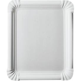 Pappteller Papstar Pure, Einweg, eckig, B 200 x H 165 mm, lebensmittelecht, FSC®-zertifiziert & kompostierbar, weiß, 2 x 250 Stück