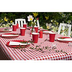 Pappteller ProNappe, besonders stabil, fettundurchlässig, ohne Kunststoffzusätze, Ø 230 x H 30 mm, recycelbarer FSC®-Karton, rot, 20 Stück