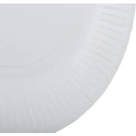 Pappteller ProNappe, besonders stabil, fettundurchlässig, ohne Kunststoffzusätze, Ø 230 x H 30 mm, recycelbarer FSC®-Karton, weiß, 20 Stück