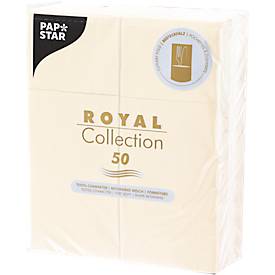 Papstar Bestecktaschen Royal Collection, integrierte Besteckfalz, B 200 x H 82,5 mm, FSC®-zertifiziert, Premium-Tissue, champagnerfarben, 6 x 50 Stück