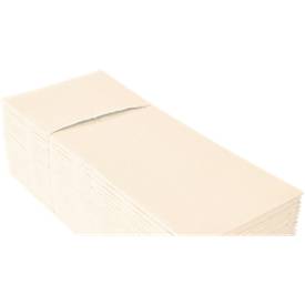 Papstar Bestecktaschen Royal Collection, integrierte Besteckfalz, B 200 x H 82,5 mm, FSC®-zertifiziert, Premium-Tissue, champagnerfarben, 6 x 50 Stück